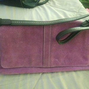 Suede Coach Handbag